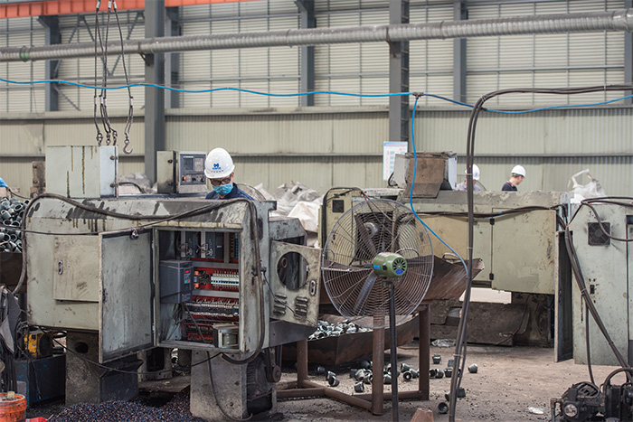 肇庆网架配件-锥头加工车间